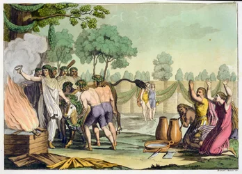 Ancient Celts or Gauls Sacrificing a Cow, c.1800-18